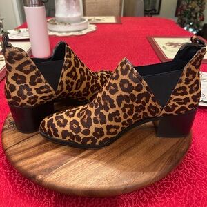 Leopard Print Ankle Boots
